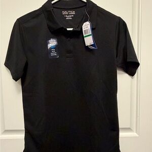 Nautica boys Classic Black Polo